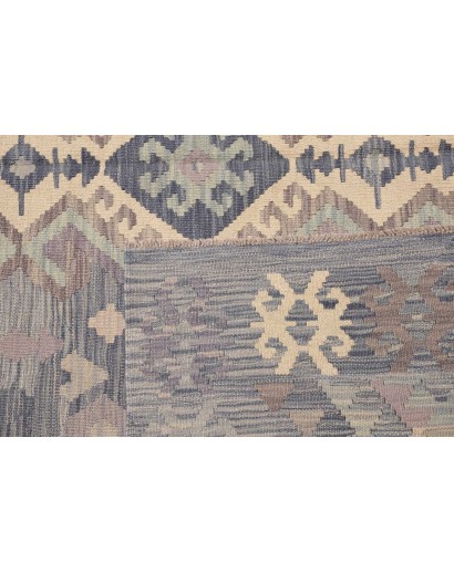 Tappeto Kilim Afghanistan azzurro 245x337