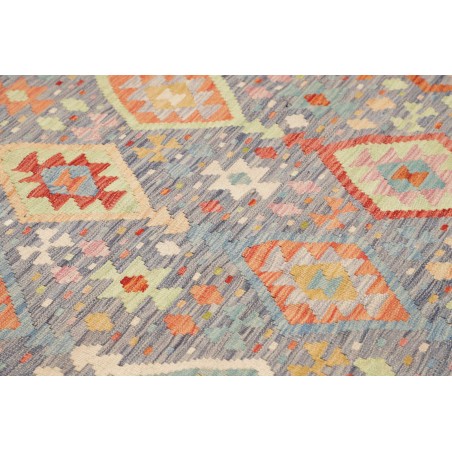Tappeto Kilim Afghanistan azzurro bianco 172x240