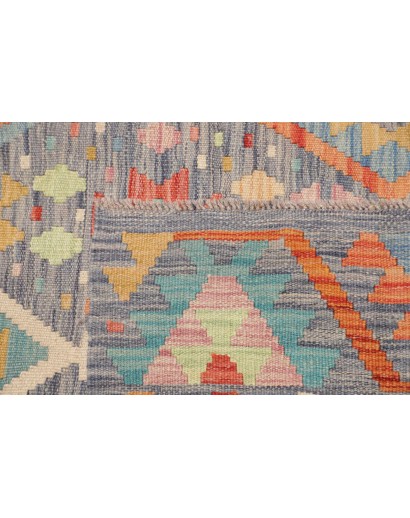 Tappeto Kilim Afghanistan azzurro bianco 172x240
