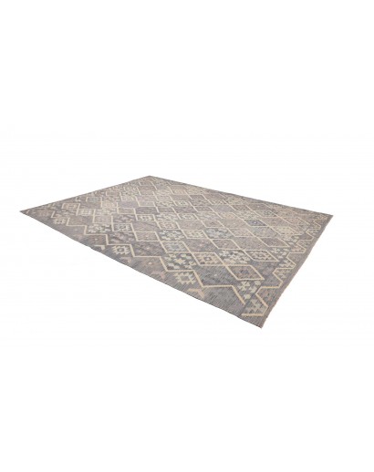 Tappeto Kilim Afghanistan azzurro bianco 258x339