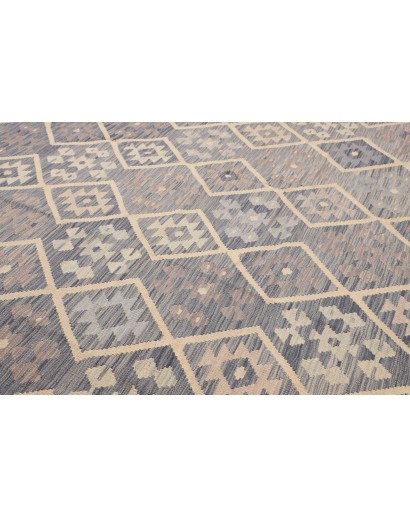 Tappeto Kilim Afghanistan azzurro bianco 258x339