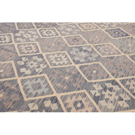 Tappeto Kilim Afghanistan azzurro bianco 258x339