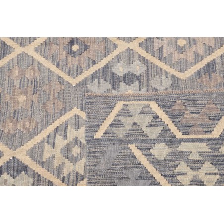 Tappeto Kilim Afghanistan azzurro bianco 258x339