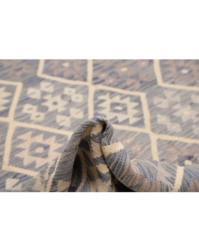 Tappeto Kilim Afghanistan azzurro bianco 258x339