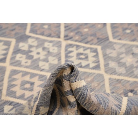 Tappeto Kilim Afghanistan azzurro bianco 258x339