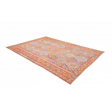 Tappeto Kilim Afghanistan marrone rosso 204x288