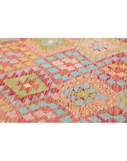 Tappeto Kilim Afghanistan marrone rosso 204x288