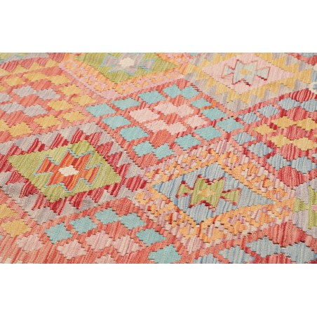 Tappeto Kilim Afghanistan marrone rosso 204x288