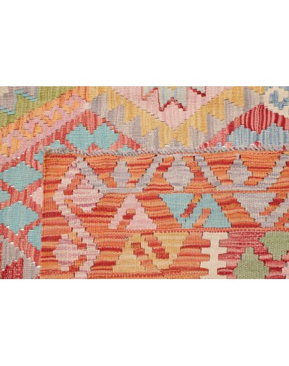 Tappeto Kilim Afghanistan marrone rosso 204x288