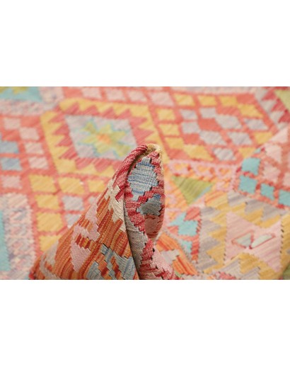 Tappeto Kilim Afghanistan marrone rosso 204x288