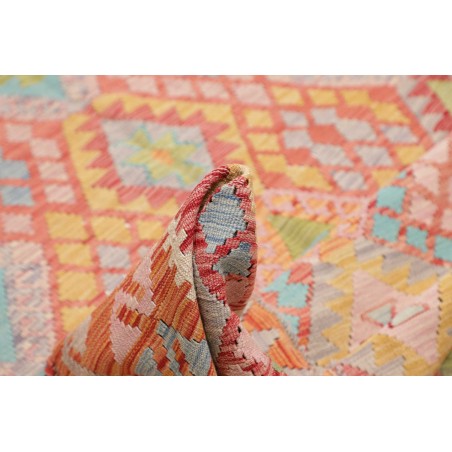 Tappeto Kilim Afghanistan marrone rosso 204x288