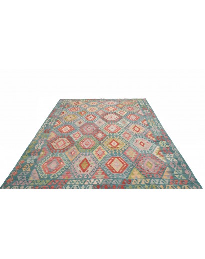Tappeto Kilim Afghanistan azzurro grigio 218x295