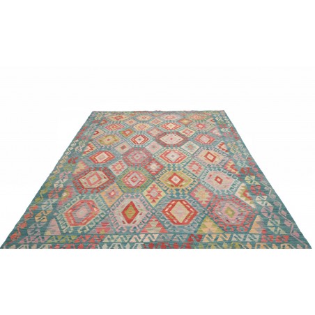 Tappeto Kilim Afghanistan azzurro grigio 218x295