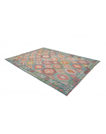 Tappeto Kilim Afghanistan azzurro grigio 218x295