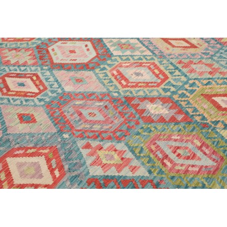 Tappeto Kilim Afghanistan azzurro grigio 218x295