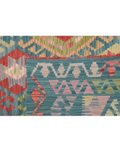 Tappeto Kilim Afghanistan azzurro grigio 218x295