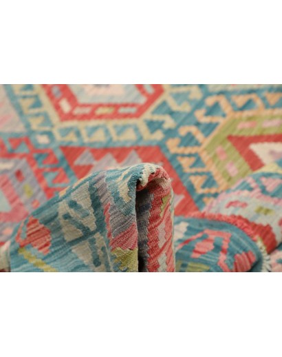 Tappeto Kilim Afghanistan azzurro grigio 218x295