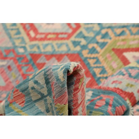 Tappeto Kilim Afghanistan azzurro grigio 218x295