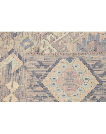 Tappeto Kilim Afghanistan azzurro bianco 211x294