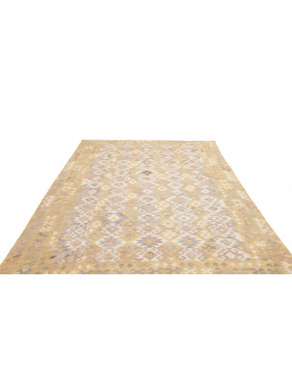 Tappeto Kilim Afghanistan giallo marrone 220x297