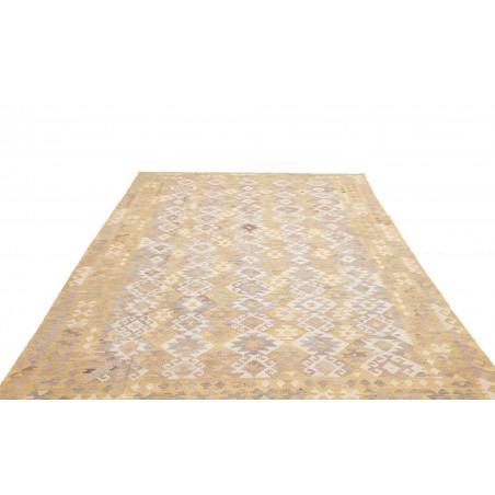 Tappeto Kilim Afghanistan giallo marrone 220x297