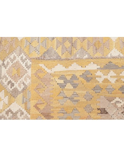 Tappeto Kilim Afghanistan giallo marrone 220x297