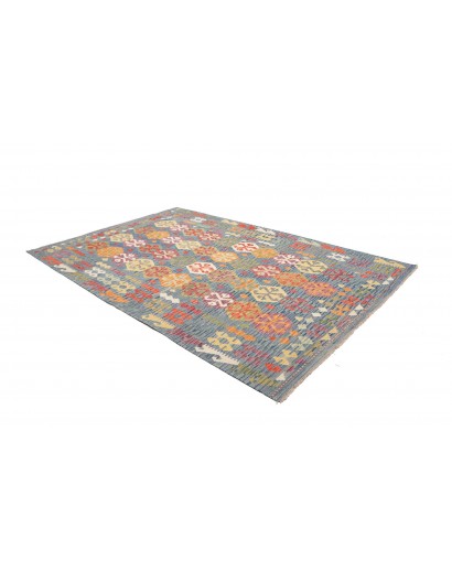 Tappeto Kilim Afghanistan marrone grigio 206x298