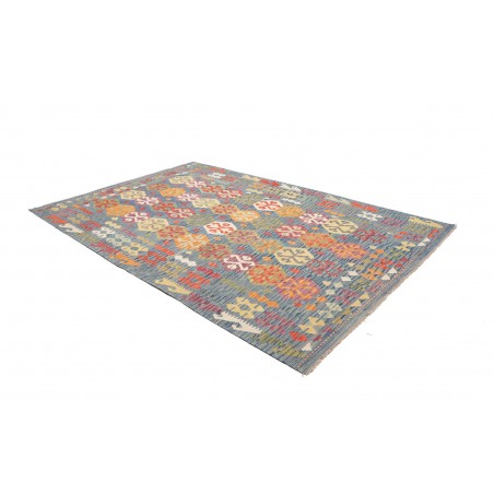 Tappeto Kilim Afghanistan marrone grigio 206x298