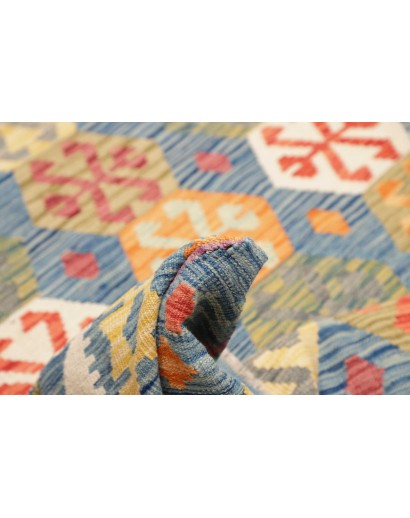 Tappeto Kilim Afghanistan marrone grigio 206x298