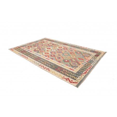 Tappeto Kilim Afghanistan marrone giallo 200x302
