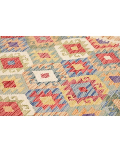 Tappeto Kilim Afghanistan marrone giallo 200x302