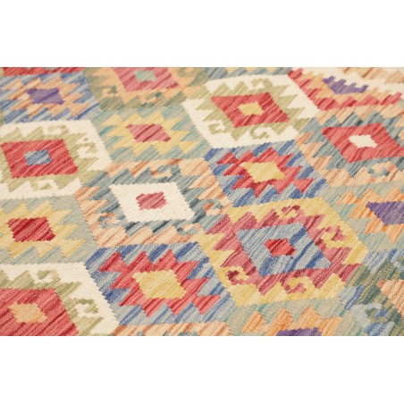 Tappeto Kilim Afghanistan marrone giallo 200x302