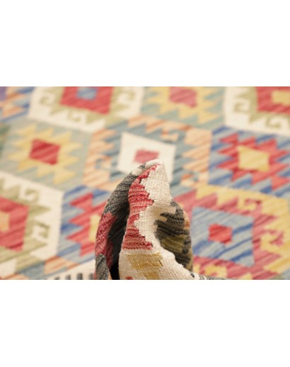 Tappeto Kilim Afghanistan marrone giallo 200x302