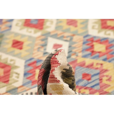 Tappeto Kilim Afghanistan marrone giallo 200x302