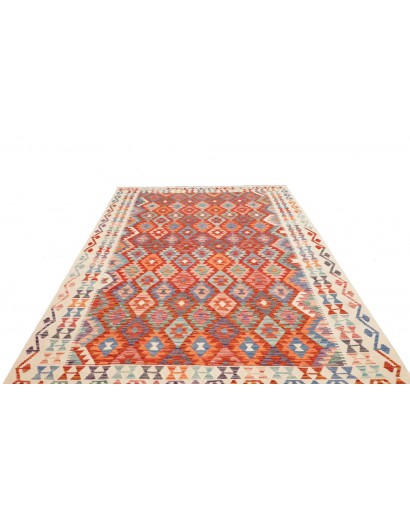 Tappeto Kilim Afghanistan marrone rosso 204x300