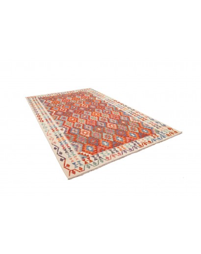 Tappeto Kilim Afghanistan marrone rosso 204x300