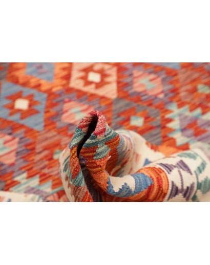 Tappeto Kilim Afghanistan marrone rosso 204x300