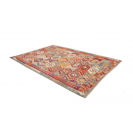 Tappeto Kilim Afghanistan marrone azzurro 207x292