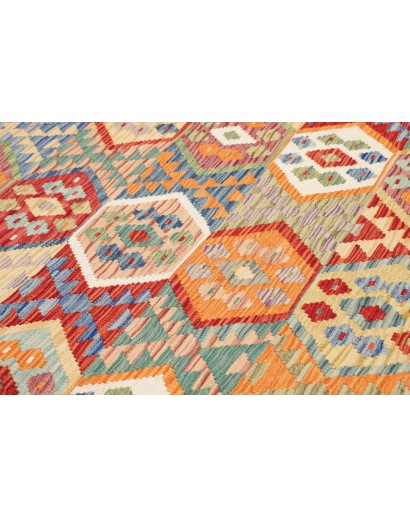 Tappeto Kilim Afghanistan marrone azzurro 207x292