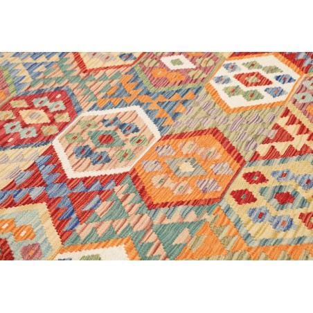 Tappeto Kilim Afghanistan marrone azzurro 207x292