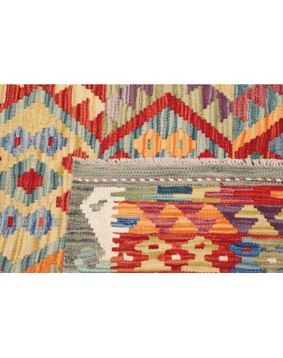 Tappeto Kilim Afghanistan marrone azzurro 207x292