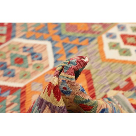Tappeto Kilim Afghanistan marrone azzurro 207x292