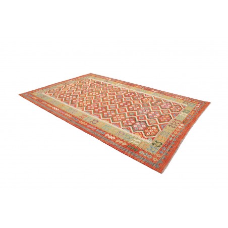 Tappeto Kilim Afghanistan marrone arancione 206x305
