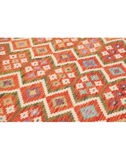 Tappeto Kilim Afghanistan marrone arancione 206x305