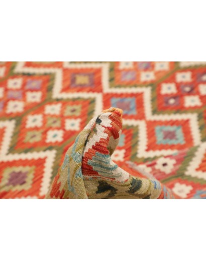 Tappeto Kilim Afghanistan marrone arancione 206x305
