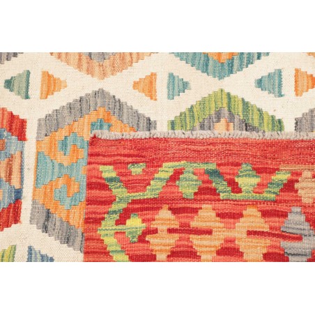 Tappeto Kilim Afghanistan marrone azzurro 202x308