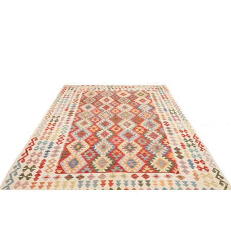 Tappeto Kilim Afghanistan giallo marrone 208x291