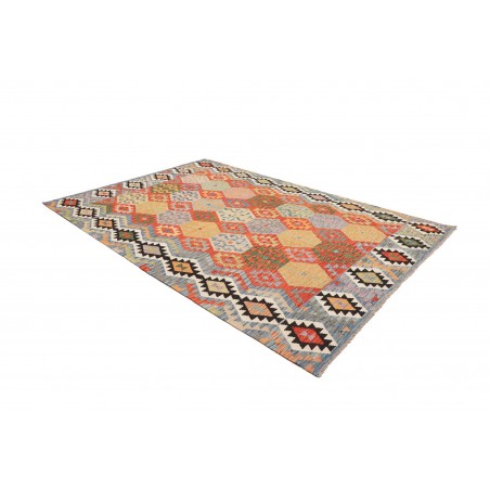 Tappeto Kilim Afghanistan marrone grigio 208x301