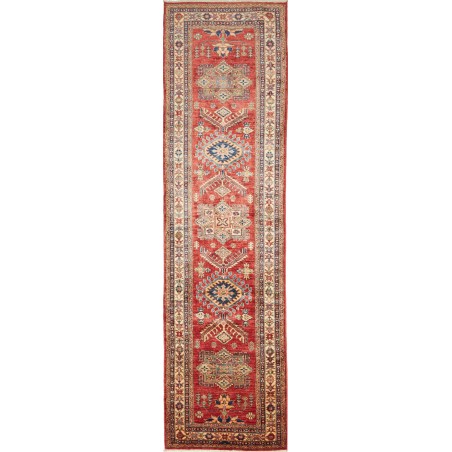 Tappeto Kazak Fine Pakistan rosso giallo 80x316