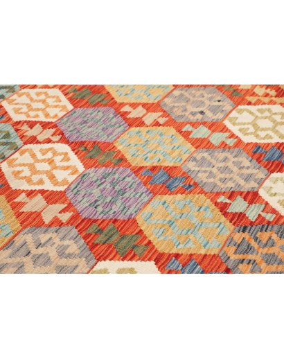 Tappeto Kilim Afghanistan marrone bianco 207x301